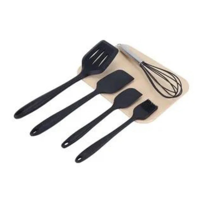 Kit 5 Utensílios de Cozinha - Cores Diversas - Design Resistente e Moderno