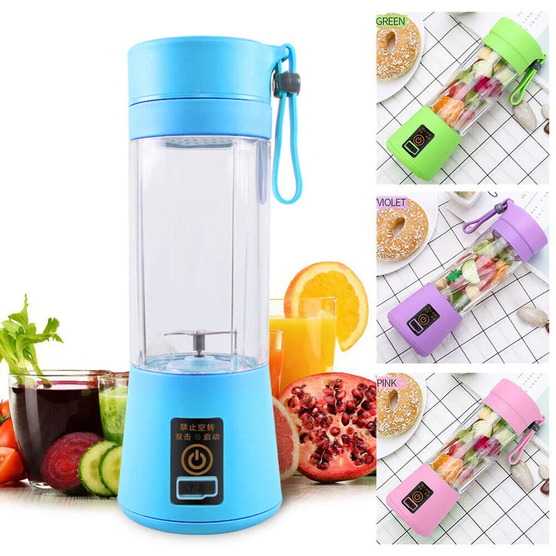 Mini liquidificador portátil Shake Take Juice Cup - 6 lâminas, bateria recarregável, USB