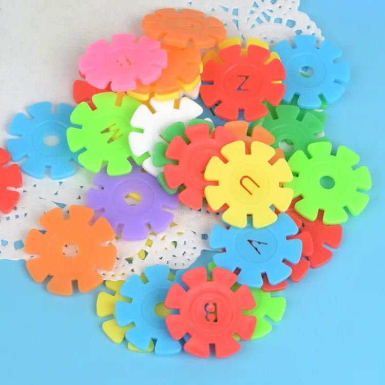 Conjunto de Blocos de Construção Snowflake para Educação Infantil, 60/100/200 peças, Quebra-Cabeça de Plástico para Bebês, Blocos de Montar para Crianças, Brinquedos DDJ