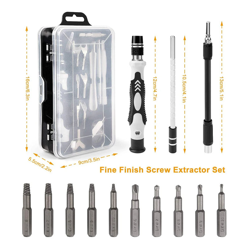 Conjunto de chave de fenda magnética torx phillips, kit de brocas wozobuy com removedor de chave elétrica, ferramentas para reparo de telefone e pc