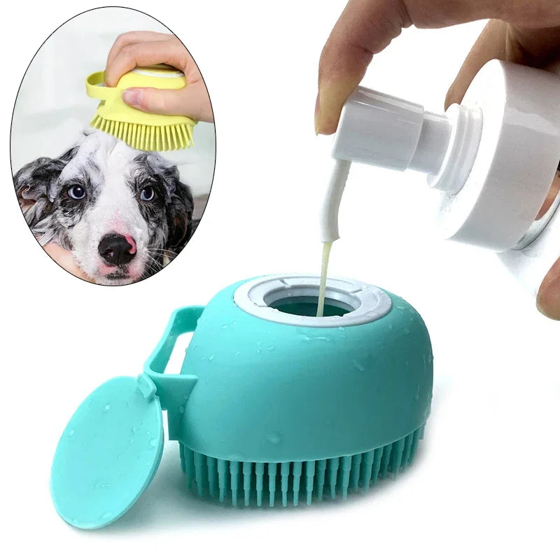 escova de silicone macia para animais de estimação para cães