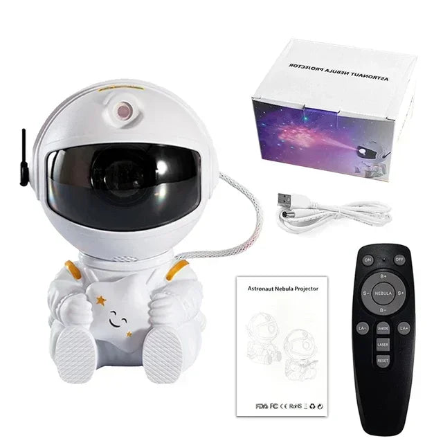 Projetor de Estrelas Galaxy Night Light Astronauta Projetor Espacial Nebulosa Estrelada Lâmpada LED de Teto para Quarto, Decoração de Casa, Presente para Crianças