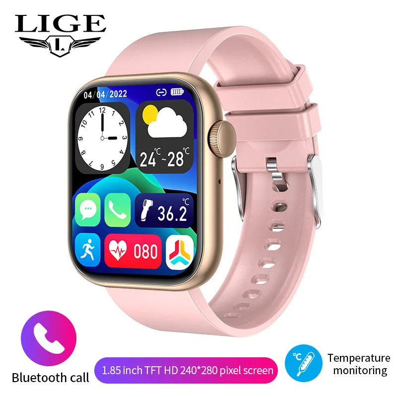 LIGE Novo Smartwatch 2025, Carregamento Sem Fio, Relógio Inteligente com Chamadas Bluetooth, para Homens e Mulheres, Bracelete de Fitness, Mostrador de Relógio Personalizável