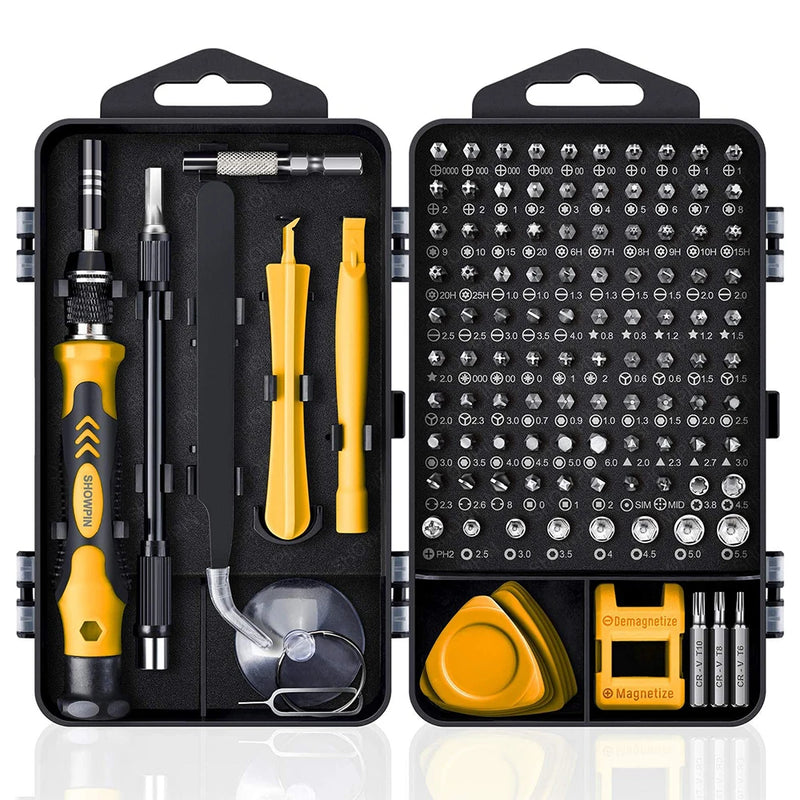 Conjunto de chave de fenda magnética torx phillips, kit de brocas wozobuy com removedor de chave elétrica, ferramentas para reparo de telefone e pc