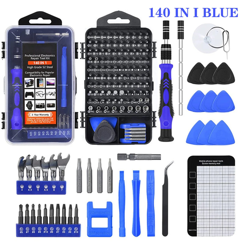 Conjunto de chave de fenda magnética torx phillips, kit de brocas wozobuy com removedor de chave elétrica, ferramentas para reparo de telefone e pc