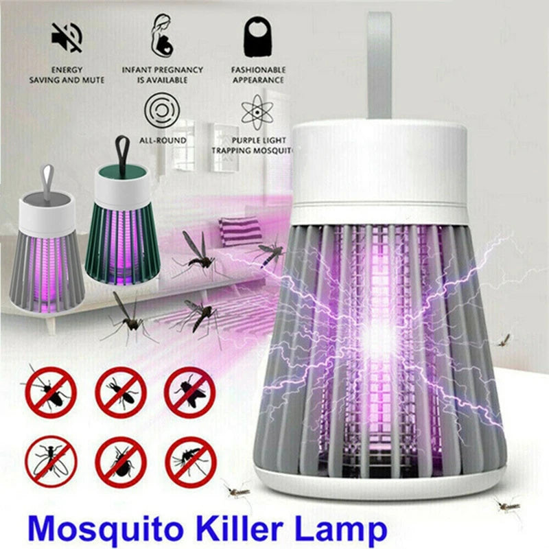 Lâmpada UV Anti-Mosquitos com Carregamento USB, Lâmpada de Controle de Pragas (Sem Bateria)