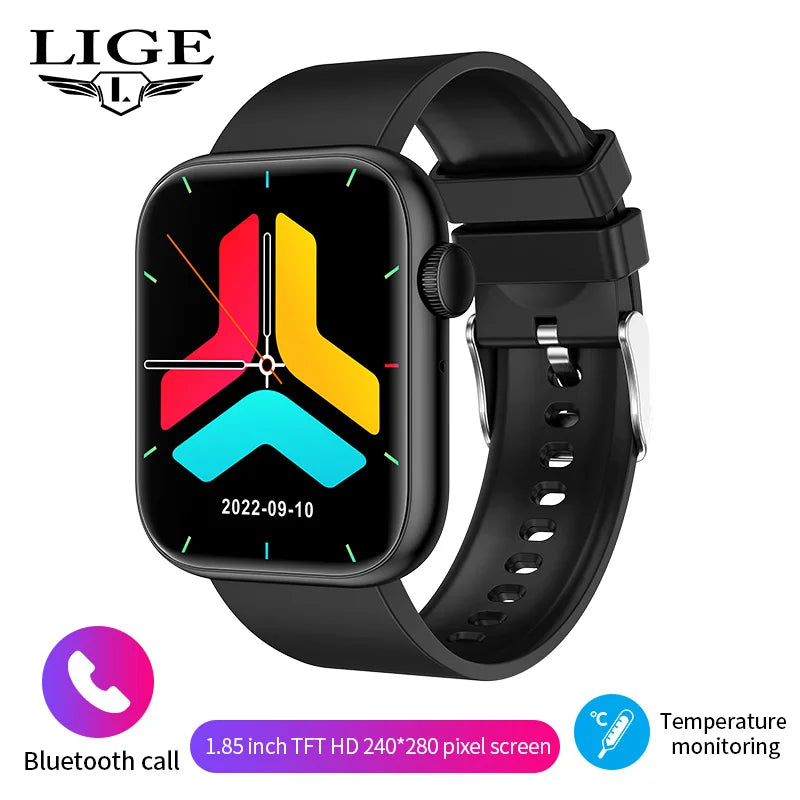 LIGE Novo Smartwatch 2025, Carregamento Sem Fio, Relógio Inteligente com Chamadas Bluetooth, para Homens e Mulheres, Bracelete de Fitness, Mostrador de Relógio Personalizável