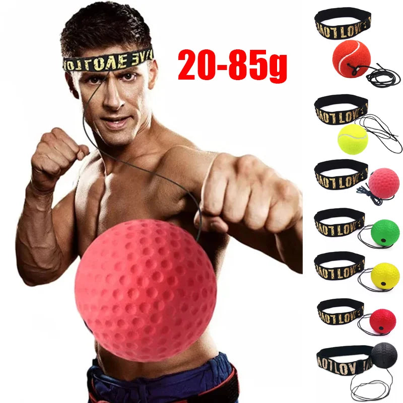 Bolinha de Velocidade para Boxe, Bola de Soco Montada na Cabeça, Treinamento de Reação Mão-Olho, MMA Equipamento Fitness