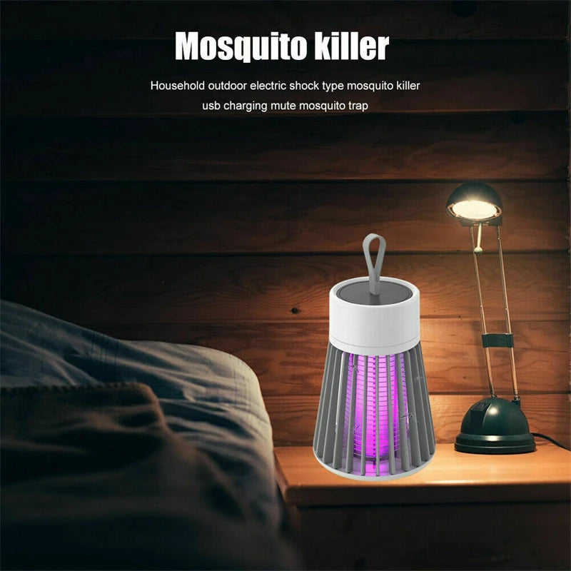 Lâmpada UV Anti-Mosquitos com Carregamento USB, Lâmpada de Controle de Pragas (Sem Bateria)