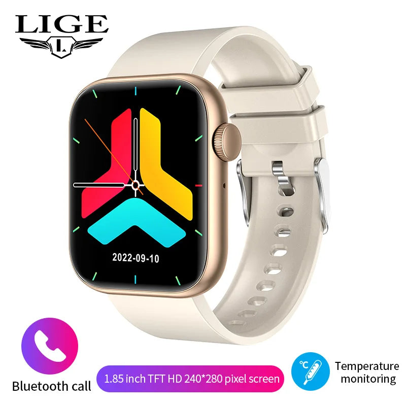 LIGE Novo Smartwatch 2025, Carregamento Sem Fio, Relógio Inteligente com Chamadas Bluetooth, para Homens e Mulheres, Bracelete de Fitness, Mostrador de Relógio Personalizável