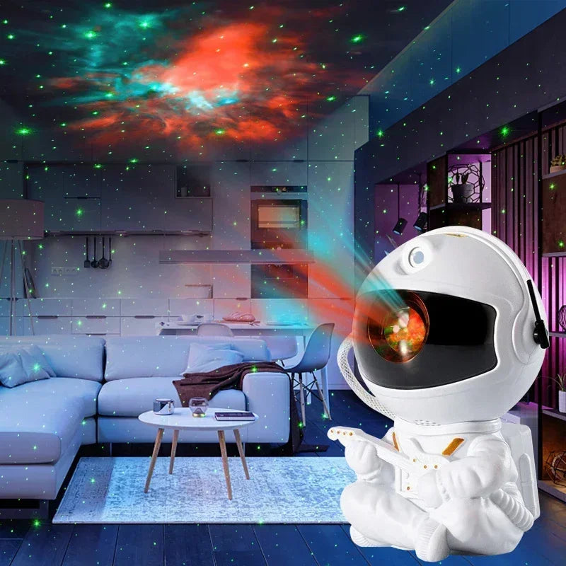 Projetor de Estrelas Galaxy Night Light Astronauta Projetor Espacial Nebulosa Estrelada Lâmpada LED de Teto para Quarto, Decoração de Casa, Presente para Crianças