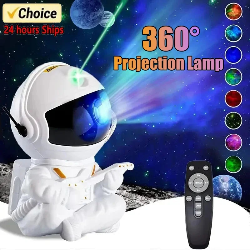 Projetor de Estrelas Galaxy Night Light Astronauta Projetor Espacial Nebulosa Estrelada Lâmpada LED de Teto para Quarto, Decoração de Casa, Presente para Crianças